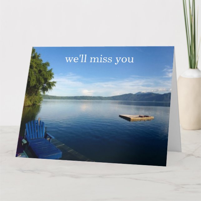 Carte grand lac bleu (Devant)