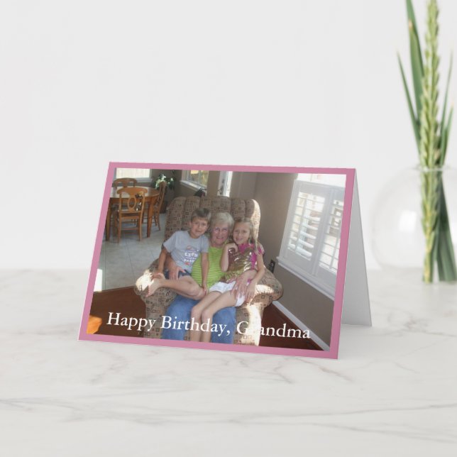 Carte Grand-maman de joyeux anniversaire de photo - (Devant)