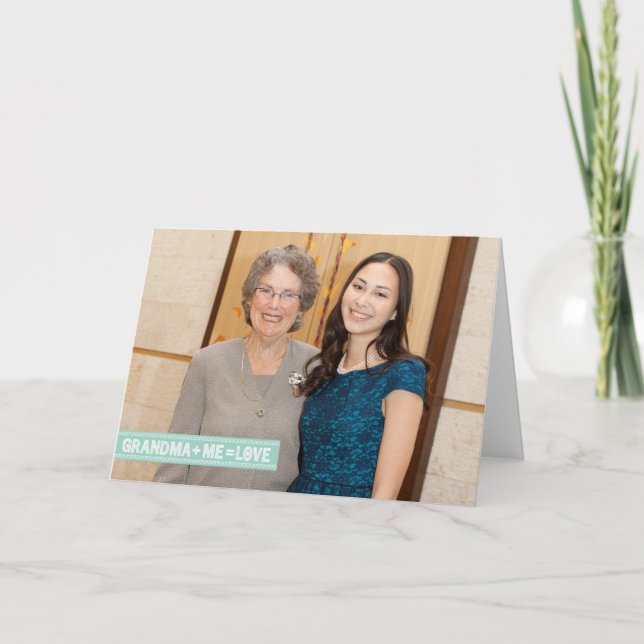Carte Grand-maman + Je = amour ! (Devant)