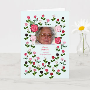 Carte Grand-mère, Anniversaire, Rose