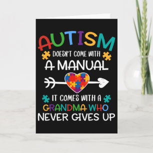 Carte Grand-mère autiste Amour Enfants autistes Sensibil
