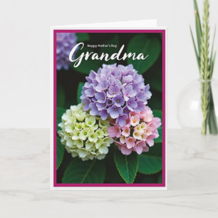 Carte Grand-mère aux Teintes Rosées