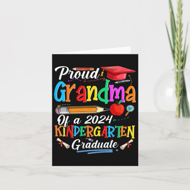 Carte Grand-Mère De 2024 Diplôme D'Études Secondaires De (Devant)