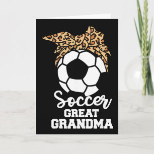 Carte Grand-mère de football drôle Joueuse de football L