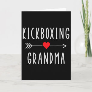 Carte Grand-mère de kickboxing fière Grand-mère de kickb