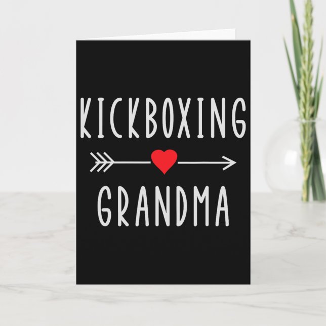 Carte Grand-mère de kickboxing fière Grand-mère de kickb (Devant)