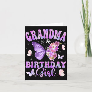 Carte Grand-mère de la fête d'anniversaire papillon de l