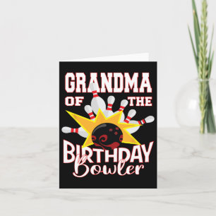 Carte Grand-Mère De L'Anniversaire Bowler Kid Bowling Pa
