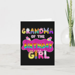 Carte Grand-Mère De L'Anniversaire Fille Famille Cochon