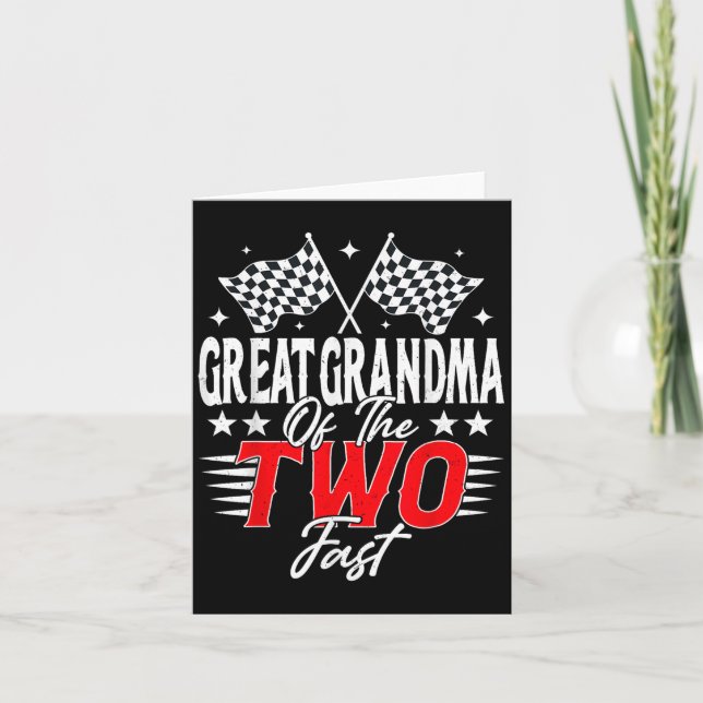 Carte Grand-Mère Des Deux Rapides Raci D'Anniversaire (Devant)