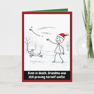Carte Grand-mère drôle de Noël