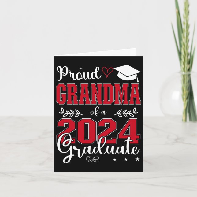 Carte Grand-Mère D'Un Cl De 2024 Diplômé Pour Diplôme (Devant)