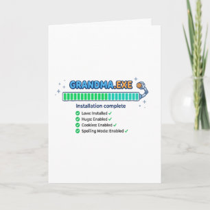 Carte Grand-mère.exe Cadeau drôle pour grand-mère