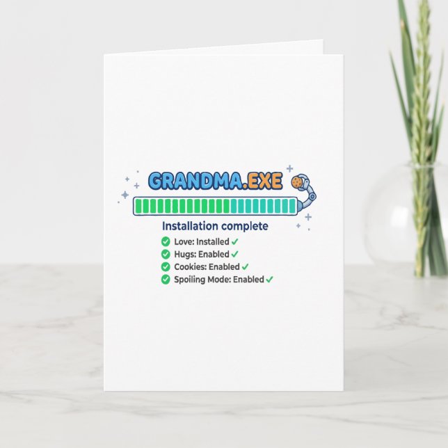 Carte Grand-mère.exe Cadeau drôle pour grand-mère (Devant)