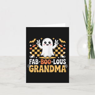 Carte Grand-mère mignonne Ghost Halloween Maman