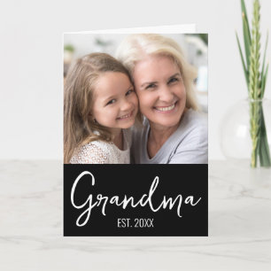 Carte Grand-mère personnalisable Établie la fête des gra