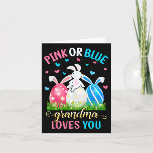 Carte Grand-Mère Rose Ou Bleu Vous Aime Grotte De Pâques