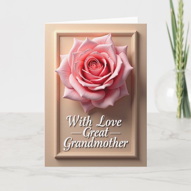 Carte Grand-mère Rose Rose Clair (Devant)