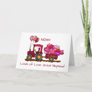 Carte Grand Nephew Valentines Day Love Hearts
