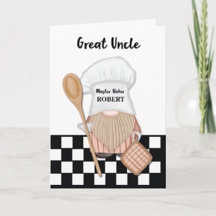 Carte Grand Oncle Anniversaire Whimsical Gnome Baker Bak