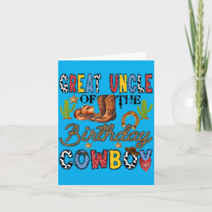 Carte Grand Oncle du cow-boy occidental de l'anniversair
