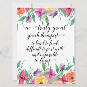 Carte Grand orthophoniste de l'école merci cadeau SLP