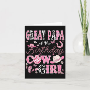 Carte Grand Papa De L'Anniversaire Cowgirl Western Rodeo