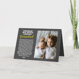 Carte Grand-parent cadeau photo toutes les raisons que v