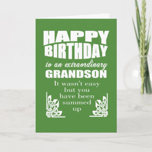 Carte Grand-parents à petit-fils heureux anniversaire