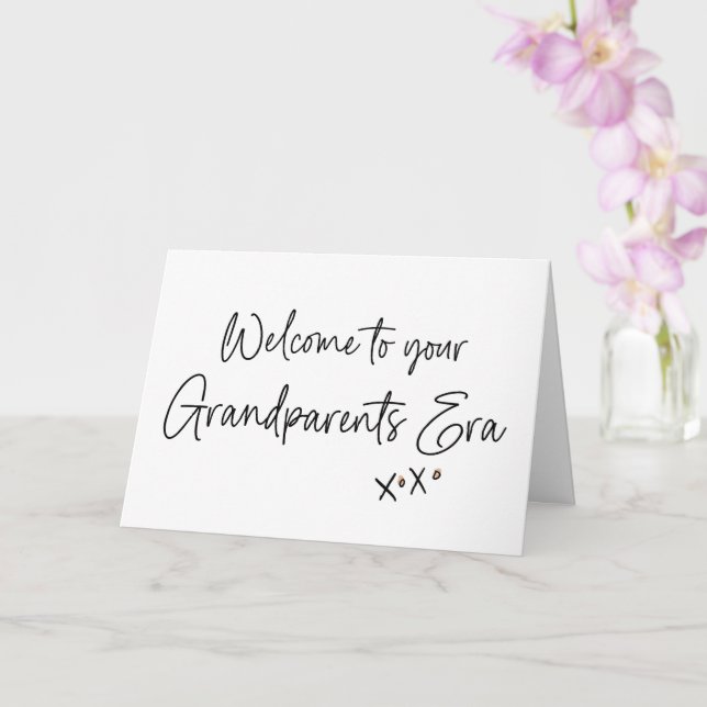 Carte Grand-parents Era Grossesse Bébé Révéler aux paren (Orchidée)