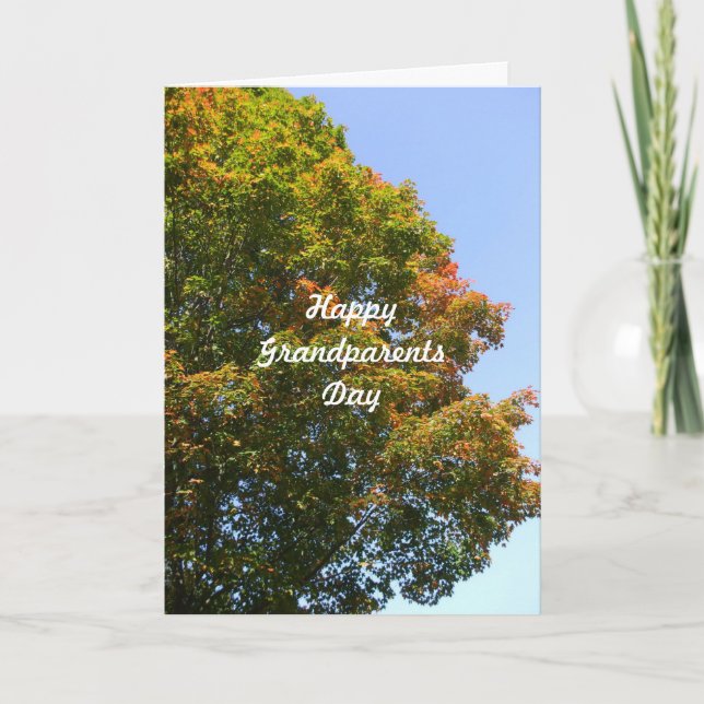 Carte Grand-parents Jour-automne Arbre d'érable (Devant)