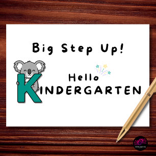 Carte Grand pas en avant Bonjour la maternelle Graduatio