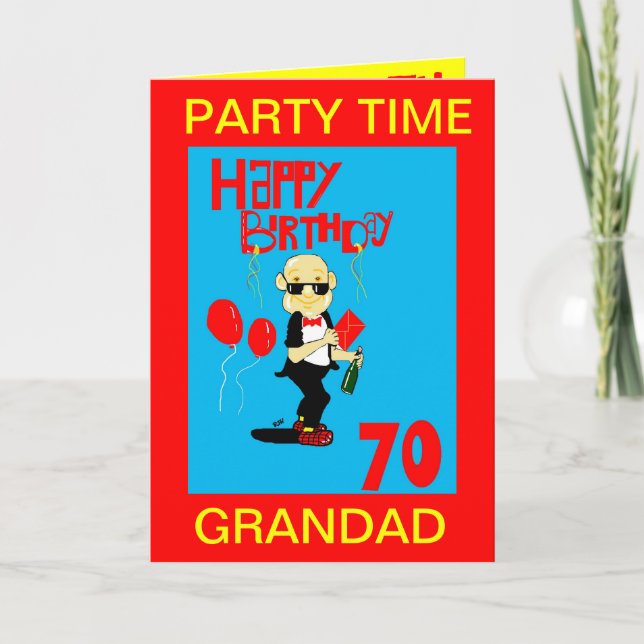 carte grand-père 70e anniversaire (Devant)