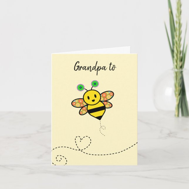 Carte Grand-père à Bee Félicitations pour vos bonnes nou (Devant)
