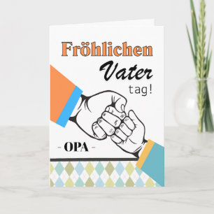 Carte Grand-père Allemand Fist Bump Fist Bump