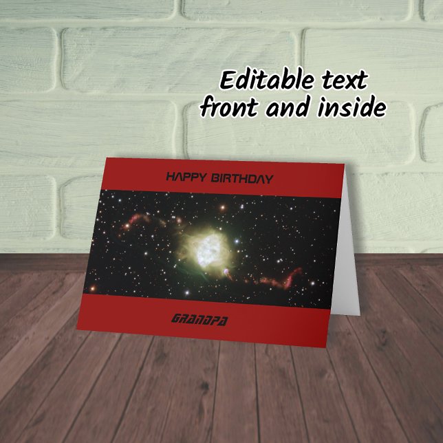 Carte Grand-père anniversaire astronomie texte personnal (Créateur téléchargé)