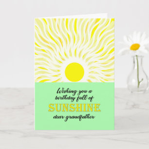 Carte Grand-père Anniversaire Bright Sunshine Card