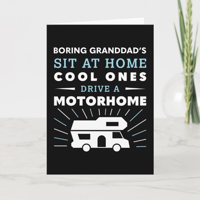 Carte Grand-père cool conduire un cadeau Motorhome (Devant)