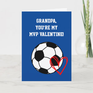 Carte Grand-père de football Saint-Valentin