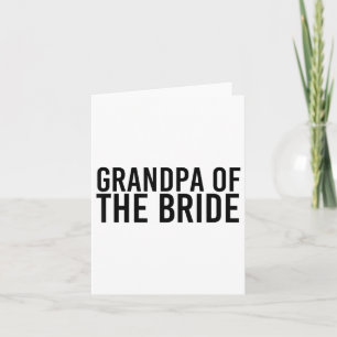 Carte Grand-Père De La Mariée Drôle Mariage Groom Party