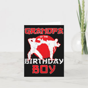 Carte Grand-père de l'anniversaire garçon karaté taekwon