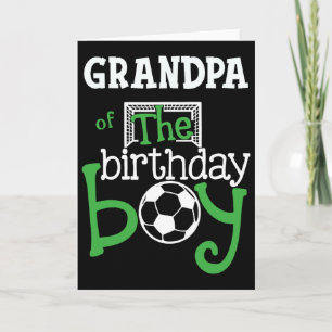 Carte Grand-père du garçon d'anniversaire Joueur de foot