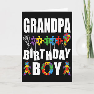 Carte Grand-père du garçon qui fête son anniversaire, cé