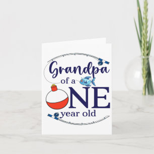 Carte Grand-Père Du Gros Pêcheur Garçon Premier Annivers