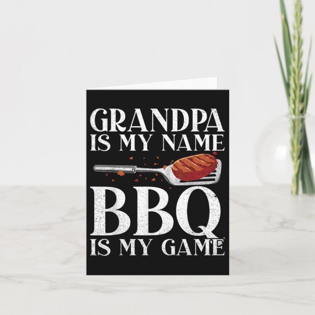 Carte Grand-Père Est Mon Nom Bbq Est Mon Jeu Barbecue Gr (Devant)