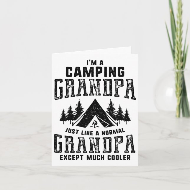 Carte Grand-père Fête des pères Cadeau Camping Grand-pèr (Devant)