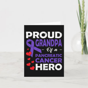 Carte Grand-Père Fière D'Un Héros Du Cancer Pancréatique