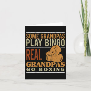 Carte Grand-père Go Boxing Kickboxer Kickboxer Grand-pèr