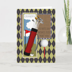 Carte Grand-père Golf Club Father's Day Greeting Card