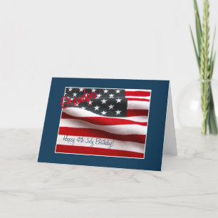 Carte Grand-père Joyeux 4 Juillet anniversaire